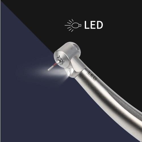 Dental LED High Speed Handpiece Mini Head Dental Air Turbine with Double LED Single Water Spray Children 2/4Holes B2/M4