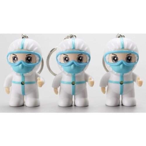 Souvenir White Angel Keychain Cartoon Nurse Keyring Pendant With Hook Thanksgiving Present Toy Key Ring Gift