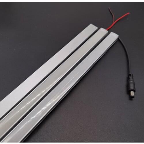 12VDC 50cm 20inch LED cabinet bar light,2835 60 120/240 led per meter flat U profile led hard strip,2W/6W/9W diode invisible