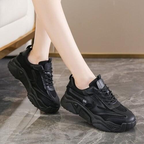 YSHUNIJ 2021 Summer New Fashion Breathable Casual Increased Bright Sneakers Women Mesh Torre Shoes Womens