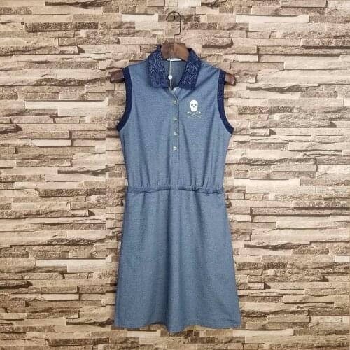 Ladies Golf Dress Fashion Dress Slim Waist Women’s Casual Sports Polo-Shirt