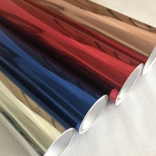 Gloss Chrome Mirror Vinyl Wrap Sticker Decal Film Sheet Self-adhesive Car Wrapping Foil