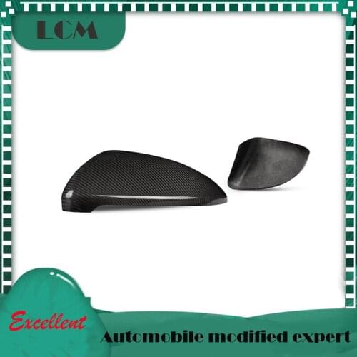 2013-2016 Add on or Replacement Style Carbon Fiber Mirror Cover For-Volkswagen Golf 7 MK7 R20 Gloss Black