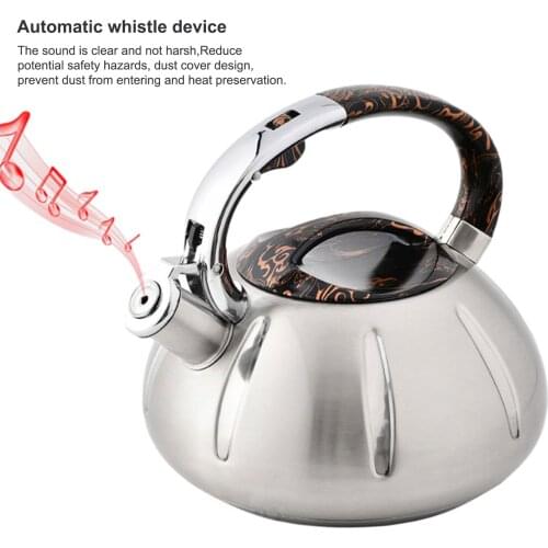 3L 304 Stainless Steel Whistling Tea Kettle Food Grade Tea Pot Whistle Kettle Water Bottle For Blew Coffee Milk Powder Tea