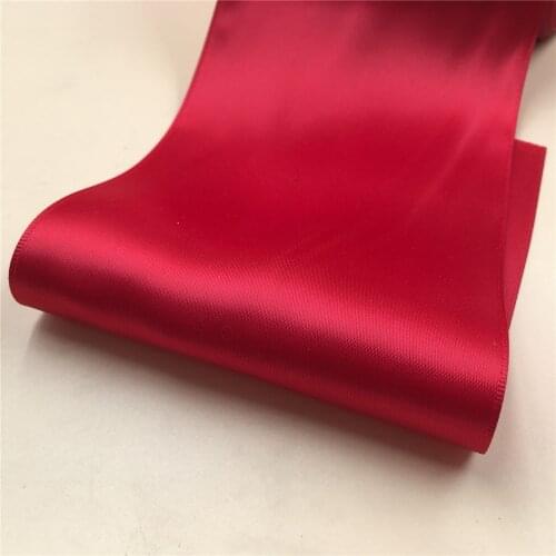 4" 100mm 10cm Solid Color No Fading Double Face Satin Ribbon Great for Chair Sash Decor Supplies Wedding Gift Packing