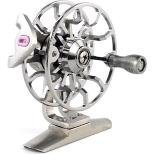Ice Fishing Reel Lightweight 55mm Right Hand Alloy pesca Carp Fishing Accessories Winter All Metal Fly Fishing Wheel #1030