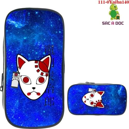 Kimetsu No Yaiba Demon Slayer Kamado Tanjirou Nezuko Cosplay 3D Pen Pencil Case Cosmetic Makeup Stationery Bag Gift Pencil Box