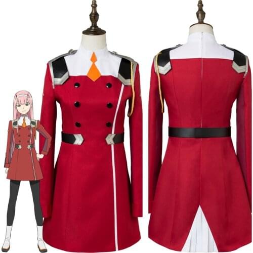 DARLING in the FRANXX Cosplay Zero Two Code 002 Uniform Dress Cosplay Costume Halloween Carnival Cosplay Costumes