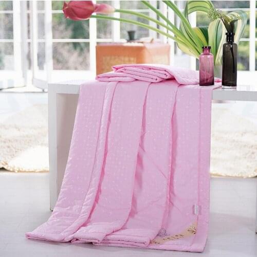 Summer Quilt Washable Quilt 2*2.3m for Adults Embroidery Blanket Queen Twin Full Queen White Beige Pink