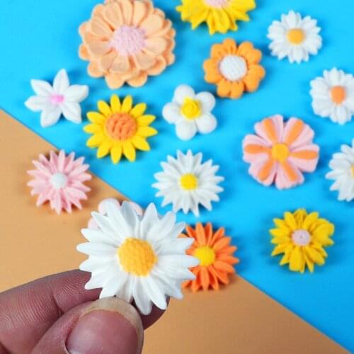 Daisy sunflower Silicone Mold Candy Clay Chocolate Baking Molds DIY Party Flower Cupcake Topper Fondant Cake Decorating Tools