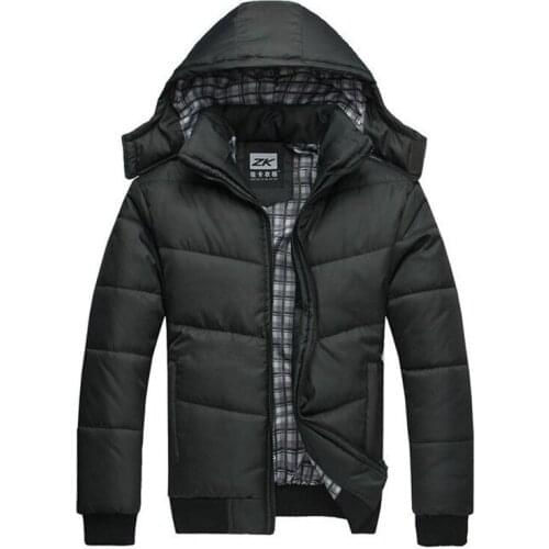 Mens Cotton-padded Clothes Autumn And Winter Hooded Korean-style Thick Jacket Selling Middle-aged