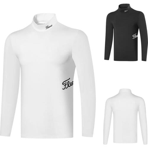 2021 Mens Golf Shirt Spring Autumn Sport Long Sleeve Shirt Dry Fit Breathable Polo Shirt for Men Golf Wear