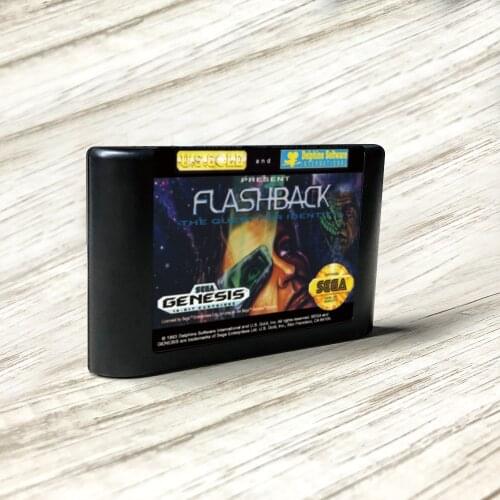 Flashback - USA Label Flashkit MD Electroless Gold PCB Card for Sega Genesis Megadrive Video Game Console