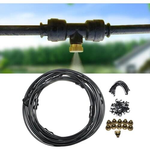 Outdoor Patio Water Mister Mist Nozzles Misting Cooling System 59FT Hose