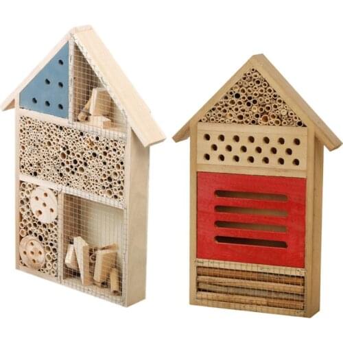 Natural Wooden Insect House Hotel Bee House Hive Habitat for Ladybugs Ladybirds lacewings Butterfly Mason