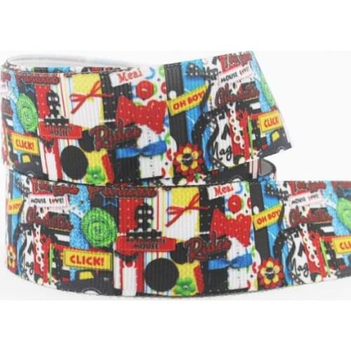 [IuBuFiGo] New 10yd 1" Childrens Playground ribbon printed Grosgrain 25mm Hair bow DIY handmade Accessories, X1779