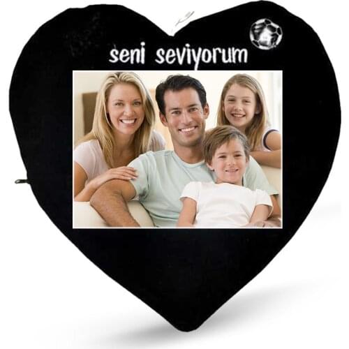 Personalized Black White Fan Heart Pillow Case