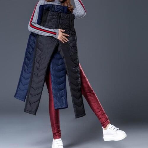Casual Snowpants Winter Women Duck Down Pants Warm Thick Slim Elastic High Waist Pencil Pants For Women Trousers