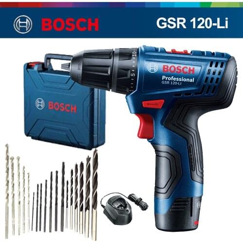 Bosch Professional Electric Drill GSR120-LI 12V Cordless Electric Hand Drill Multi-Function Home DIY Screwdriver Power Tools
