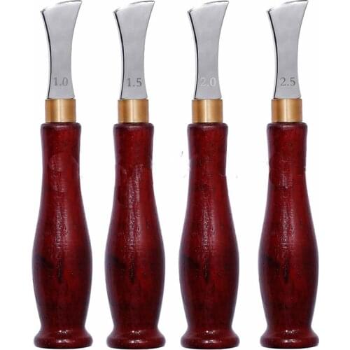 1Pcs Professional Leather Craft DIY Shallow Round Handle Edge Creasing Press Line Tool Handmade LeatherCraft Tools