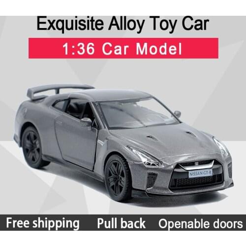RMZ CITY 1:36 GT-R R35 Sports Car Alloy Diecast Car Model Toy With Pull Back For Children Gifts Toy Collection