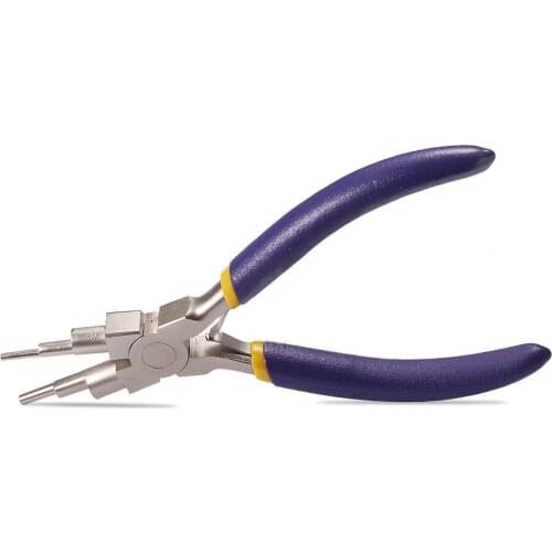 Carbon steel round nose pliers diy nickel iron pliers wholesale hand tools jewelry accessories production six-section pliers