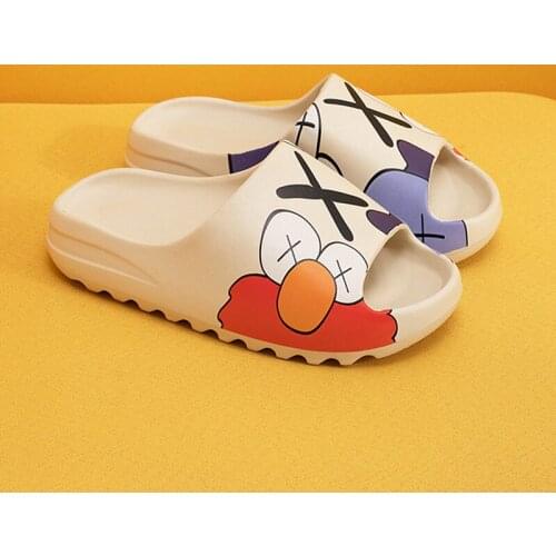 NEW Cute Cartoon Home Shoes Womens Sandals Men Women Slippers Platform Fish Mouth Flip Flops Cool Beach Slides Soft Non-Slip
