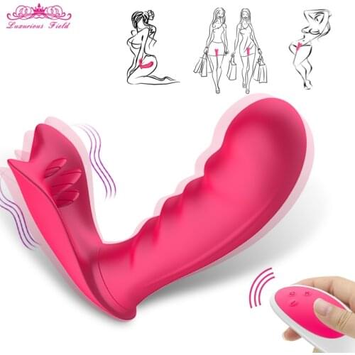 Silicone Vibrating Panties Dildo Vibrator Massager Butterfly String Wearable Remote Clitoral Stimulation Adult Sex Toy for Women