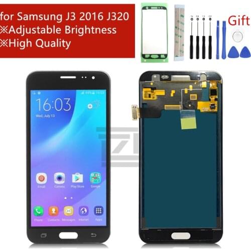 Adjust Brightness For Samsung Galaxy J3 2016 J320 lcd Touch Screen Digitizer Assembly J320F J320FN J320H J320M Repair parts