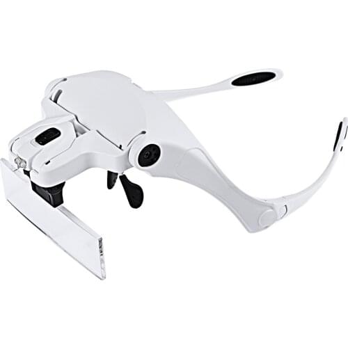 1.0X 1.5X 2.0X 2.5X 3.5X Adjustable 5 Lens Loupe LED Light Headband Magnifier Glass LED Magnifying Glasses With Lamp