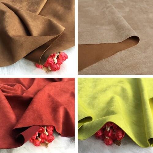 150cm*100cm Caramel camel brown series Suede air layer fabric Goose down fabric Smooth thick fabric for sofa, clothing