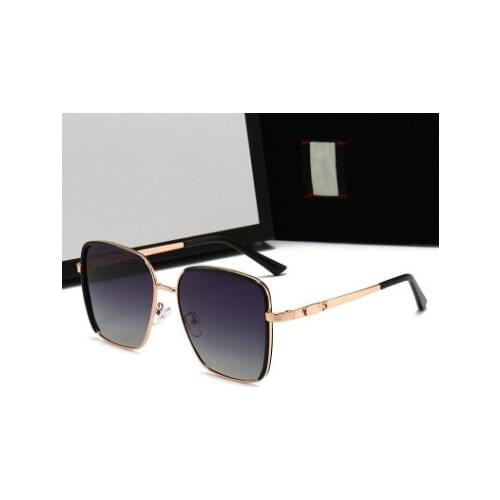 Oversized Sunglasses Women Square Glasses Polarized Lenses Laminated Frame Women Fashion Designer Shopping Mirror with Package