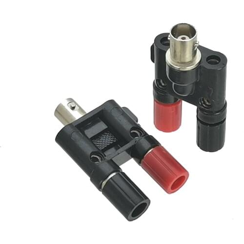 1Pcs Adapter BNC Female jack to Dual Banana Female Jack RF connector Coaxial Test converter