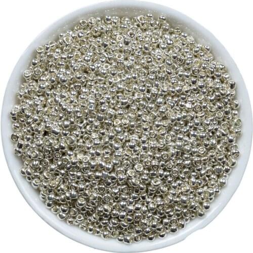 1000pcs/lot Silver Metal Colors Seed Beads DIY Loose Spacer 2mm Mini Glass Czech Seed Beads