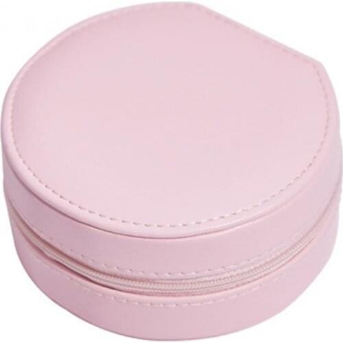 50%HOT Portable Faux Leather Jewelry Box Earrings Rings Necklace Storage Display Holder