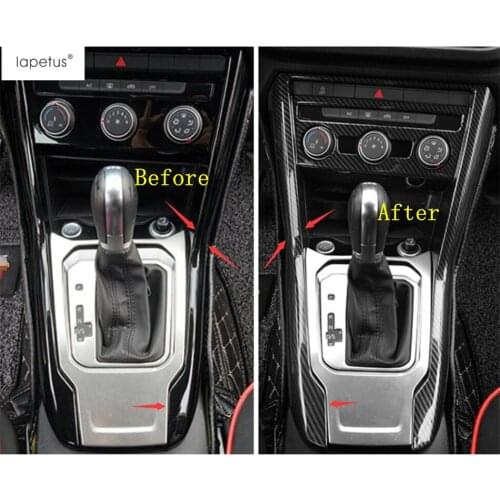 Lapetus Accessories Fit For Volkswagen T-Roc T Roc 2018 - 2021 ABS Stalls Gear Shift Gearshift Box Frame Molding Cover Kit Trim