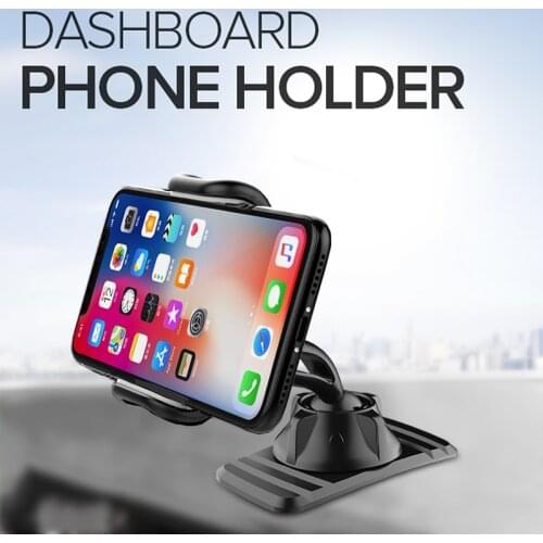 XMXCZKJ Clip-Grip Cell Phone Car Mount 720 Rotation Adjustable Dashboard Universal Smartphone Car Holder | Mobile Clip Stand