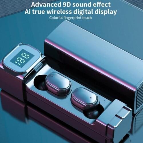 Bqc-01 Bluetooth 5.1 Earphones Wireless Headphones Waterproof 9D HIFI MIC Earbuds Gaming Music Sport Headset for Smart Phone