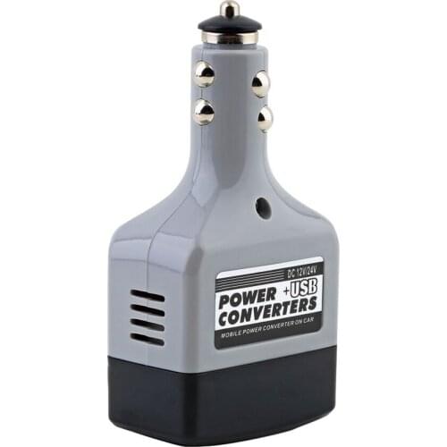 DC 12V/24V to AC 220V Charger Power+USB TS Car Mobile Phone Charger Auto Adapter charging Car charger