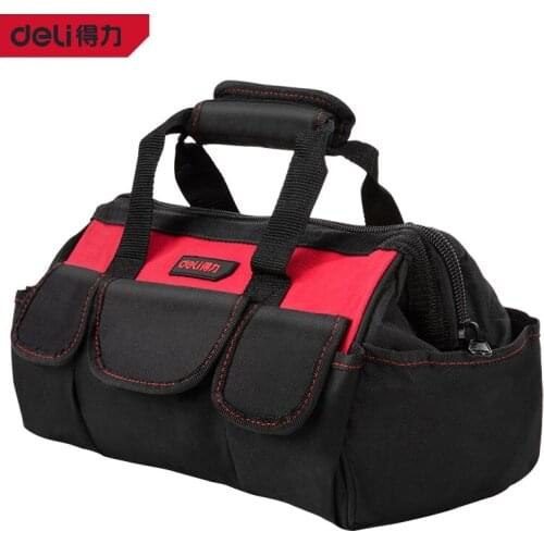 Deli 13 Inches Tools Bag Electrician Tools Bag Carpentry Hardware Repair Portable Storage Organizers Box Work Spanner ToolKiti