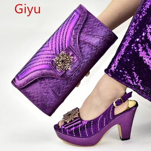 Doershow African Shoes And Bags To Match Set High Quality Womwn Shoes And Bag Sets Italian Shoes And Bag Set For Party!SAB1-30