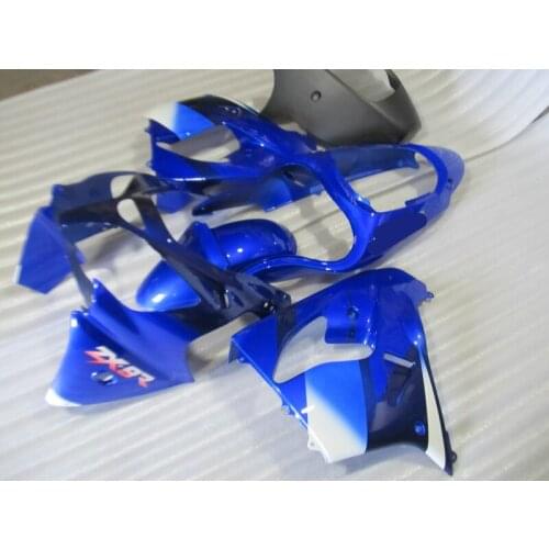 Motorcycle Injection Mold for KAWASAKI Ninja ZX9R 00 01 ZX 9R 2000 2001 zx9r 00 01 White blue Fairings set+7gifts KV02