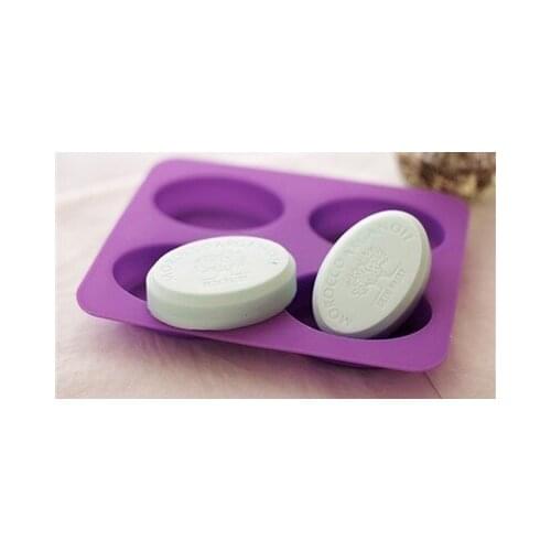 Handmade soap silica gel mould candle soap mould silicone mold for DIY honey 4 holes