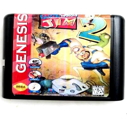 Earth Worm Jim 2 16 bit MD Memory Card for Sega Mega Drive 2 for SEGA Genesis Megadrive
