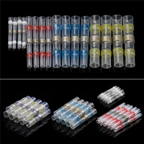 100PC Waterproof Solder Sleeve Tube Set Heat Shrink Butt Wire Cable Splice Connectors for 26-10 AWG