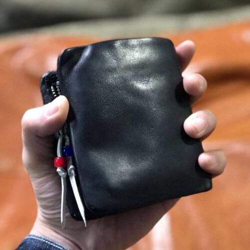 Calfskin Short Multi-card Pockets Practical Casual Mens Wallet Multifunction Storage Bag Coin Purse Wallets Card Bags