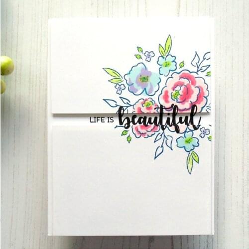 Beautiful Peony Flower Transparent Stamp Clear Stamps for DIY Scrapbooking Album Paper Cards Making Decorative Crafts New 2018