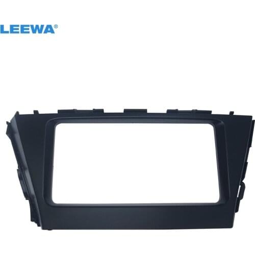LEEWA Car 2DIN DVD GPS NAV Refitting Fascia Frame For Toyota Prius 2013+ Stereo Audio Panel Dash Board Frame Kit #CA4877