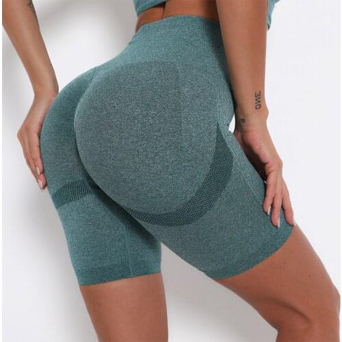 Hot Sale Womens Yoga Shorts High Waist Elastic Scrunch Booty Leggings Fitness Shorts Workout Jogging Gym Clothing