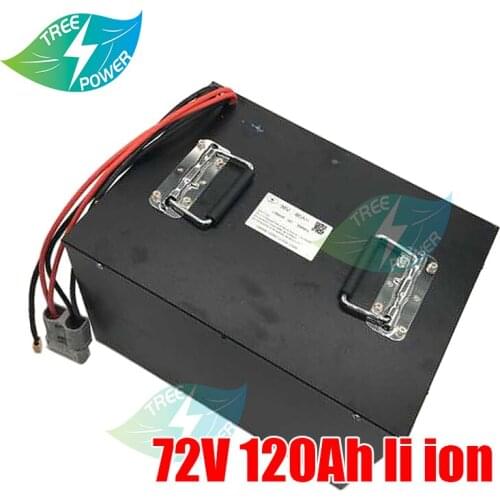 72V 120ah Lithium li ion battery with BMS and voltage display for solar energy storage caravan motorcycle+10A Charger